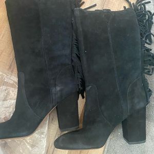 Nine West Fringe Suede Boots size 8.5 - new